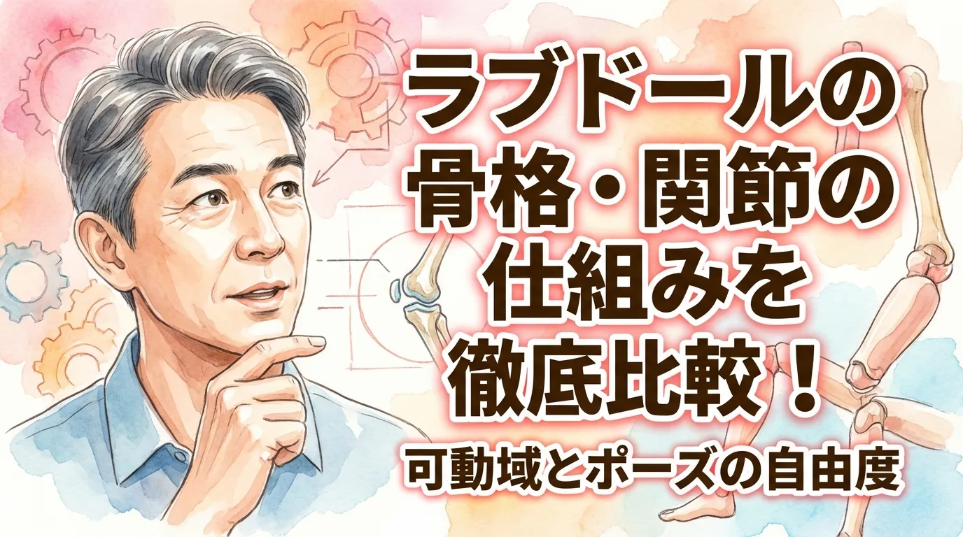 ラブドールの骨格・関節の仕組みを徹底比較！可動域とポーズの自由度