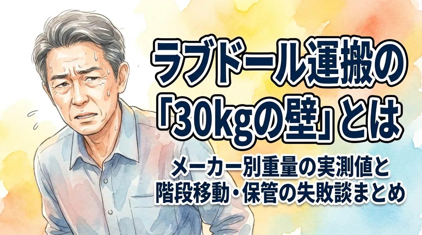 【実録】ラブドール運搬の「30kgの壁」とは？メーカー別重量の実測値と階段移動・保管の失敗談まとめ