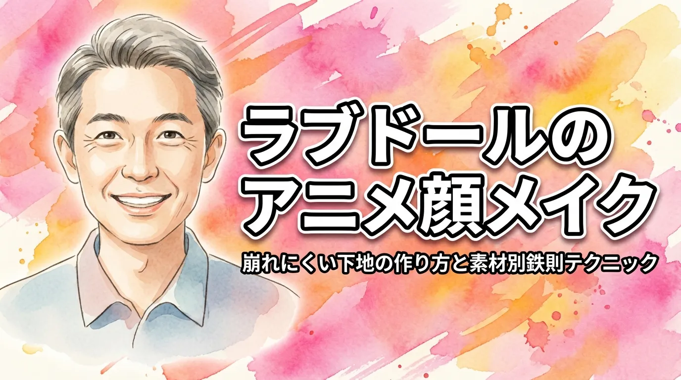ラブドールのアニメ顔メイク！崩れにくい下地の作り方と素材別鉄則テクニック